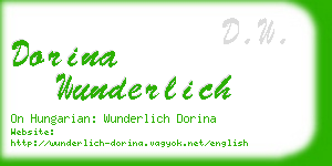 dorina wunderlich business card